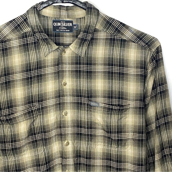 Quiksilver Other - Vintage 90’s Quiksilver Salt Water Denim QSD Men’s Plaid Flannel Shirt Size XL